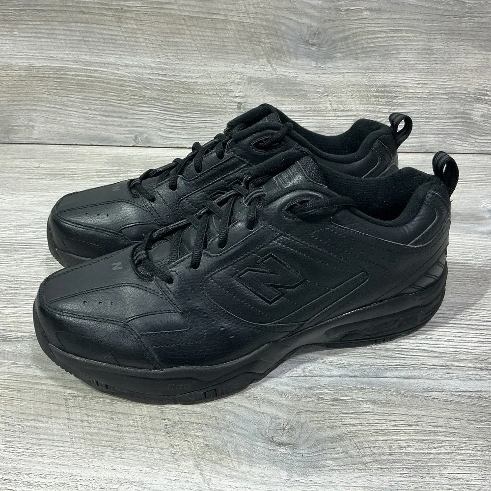 New Balance 608V2 Men's Triple Black Leather Size 13 4E Sneakers Shoes MX608V2B
